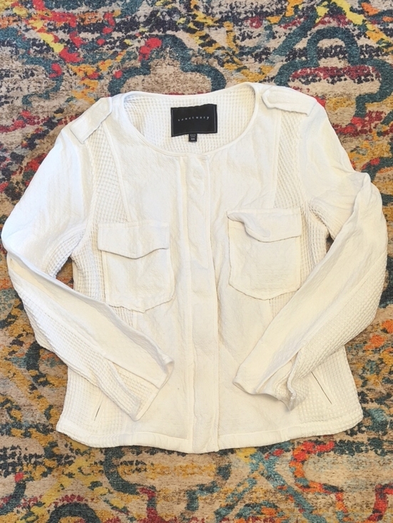 Sanctuary Jackets & Blazers - Sanctuary White Textured Pocket Blazer